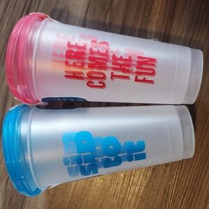 Taper Tumblers with Lid & Straw (4PC)